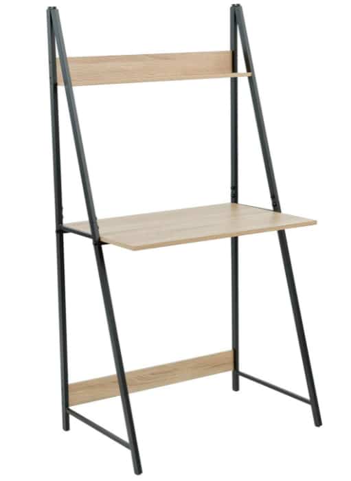 C-Hopetree ladder desk with shelf -  leaning shelves desk