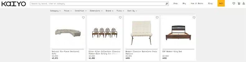 Kaiyo user-friendly online marketplace for Secondhand furniture