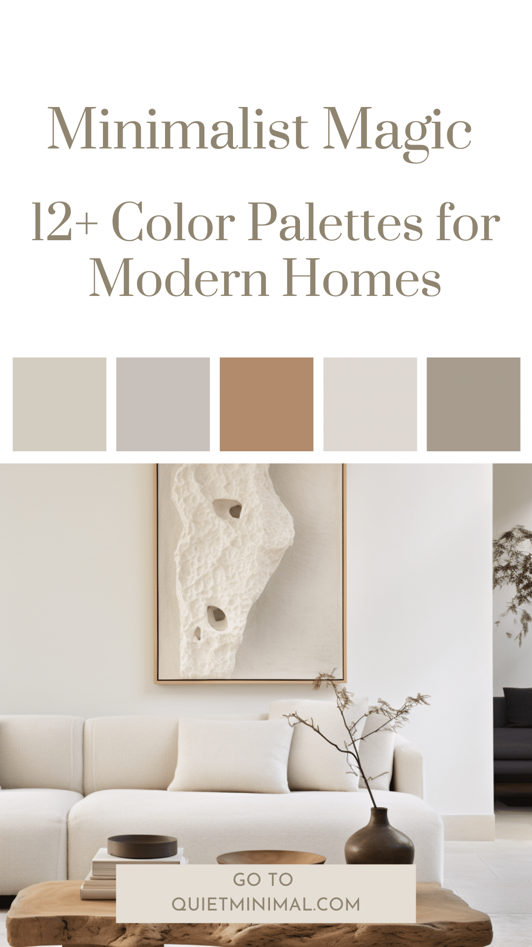 Minimalist magic 12 color palettes for modern homes.