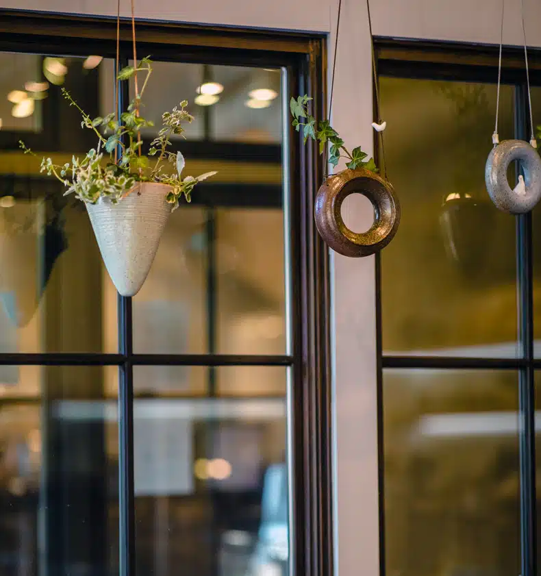Use magnets to hang your plants from the ceiling without drilling