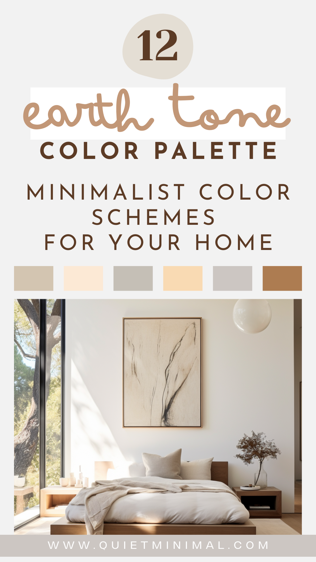 Earth tone aesthetic color palette minimalist color schemes for your home.