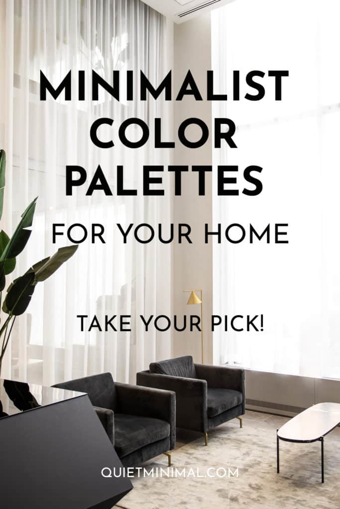 Minimalist color palettes for your home