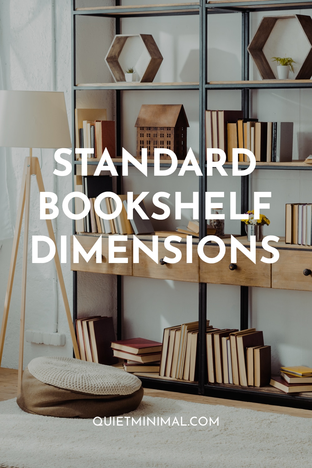 standard bookshelf dimensions
