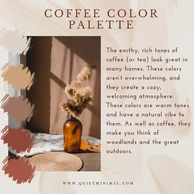 coffee color palette interior idea