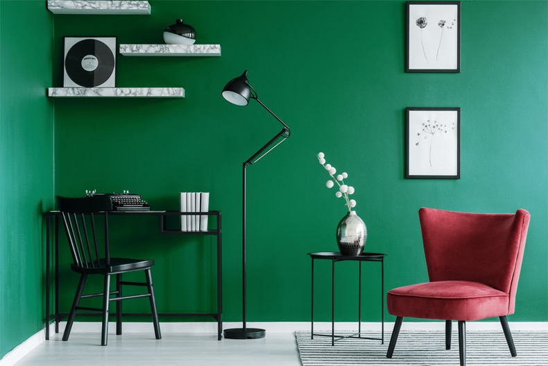 forest green complementary colors - black