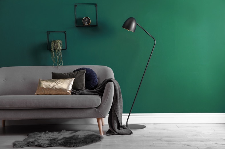 forest green complementary colors - charcoal gray