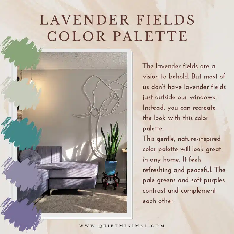 Lavender fields color palette interior idea