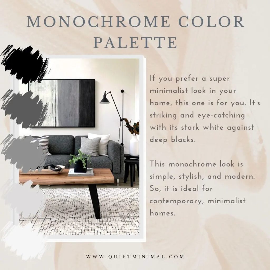 monochrome color palette interior idea