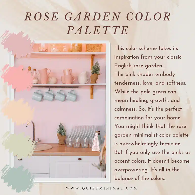 rose garden color palette interior idea