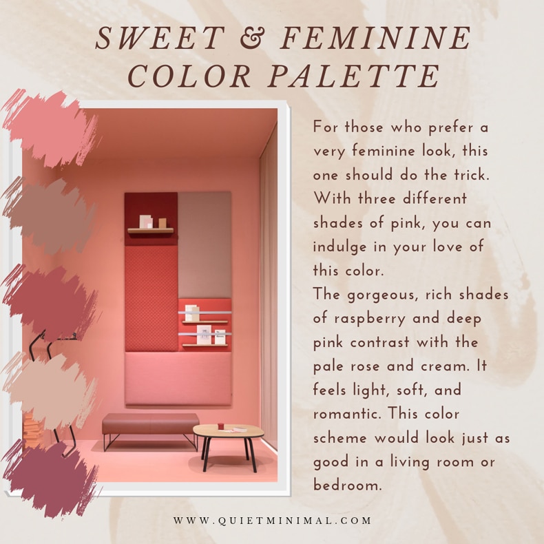 sweet & feminine color palette interior idea