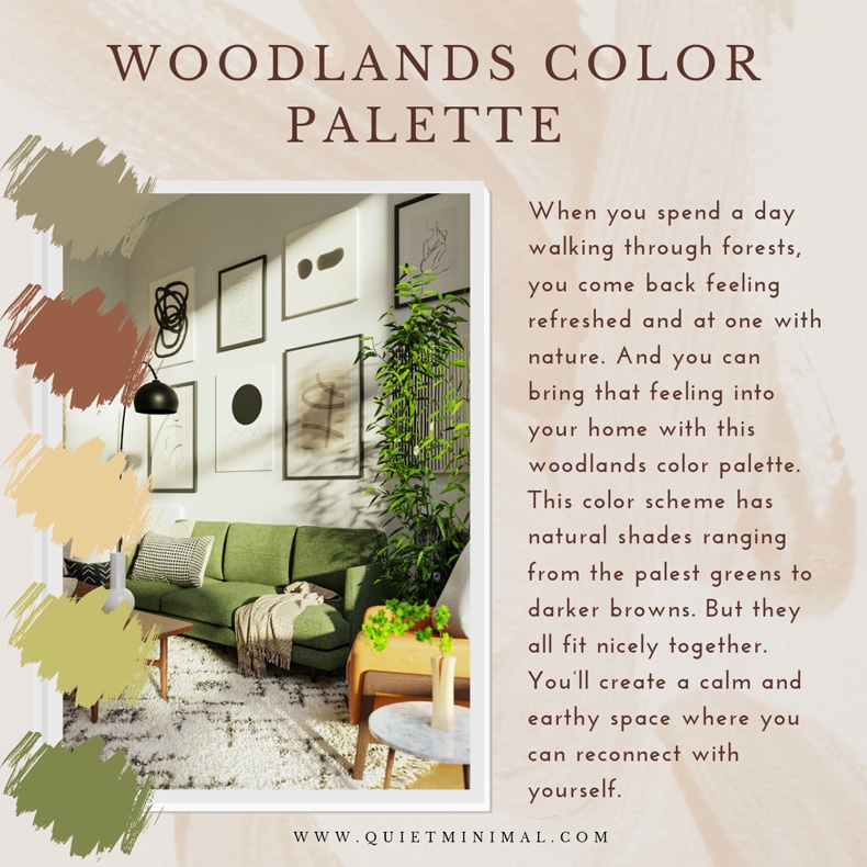 woodlands color palette interior idea