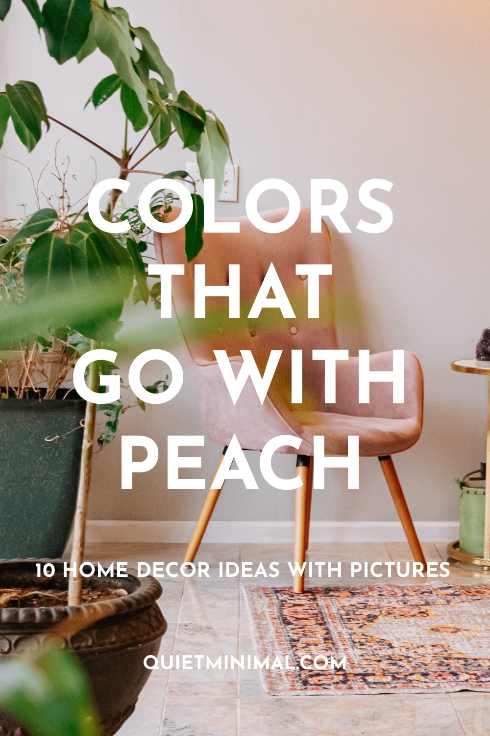 colors that go with peach for home decor