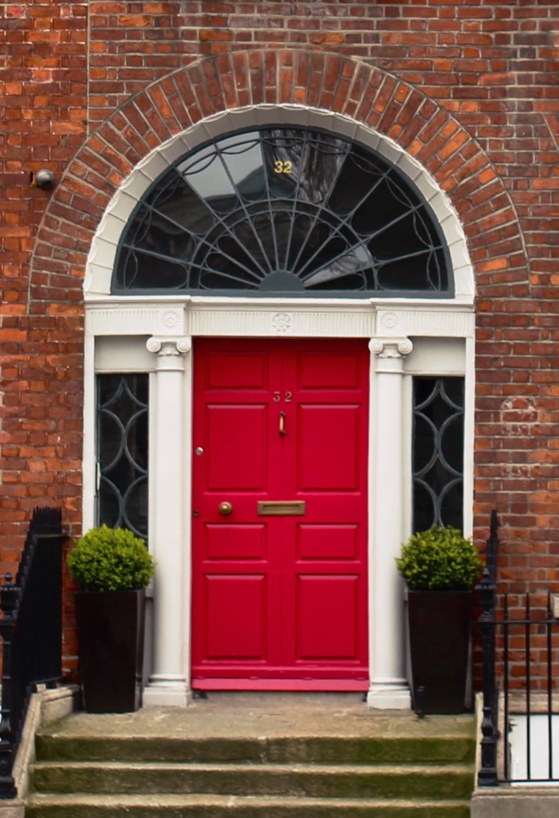  red brick front door red color