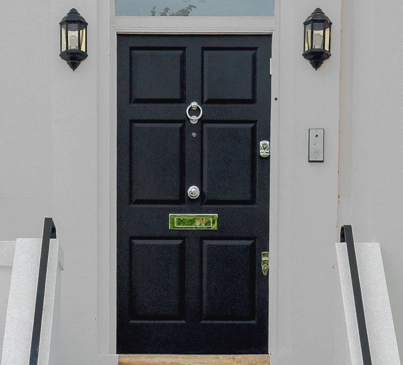 modern gray house front door colors