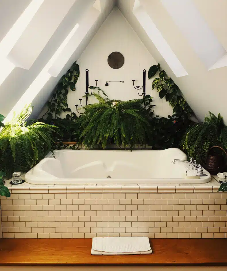 minimalist boho bathroom nature inspiration