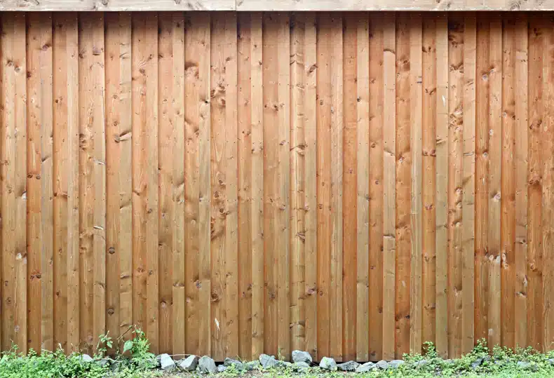 Solid Panel Wood Fence