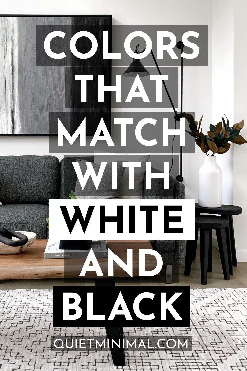 colors that go with black and white