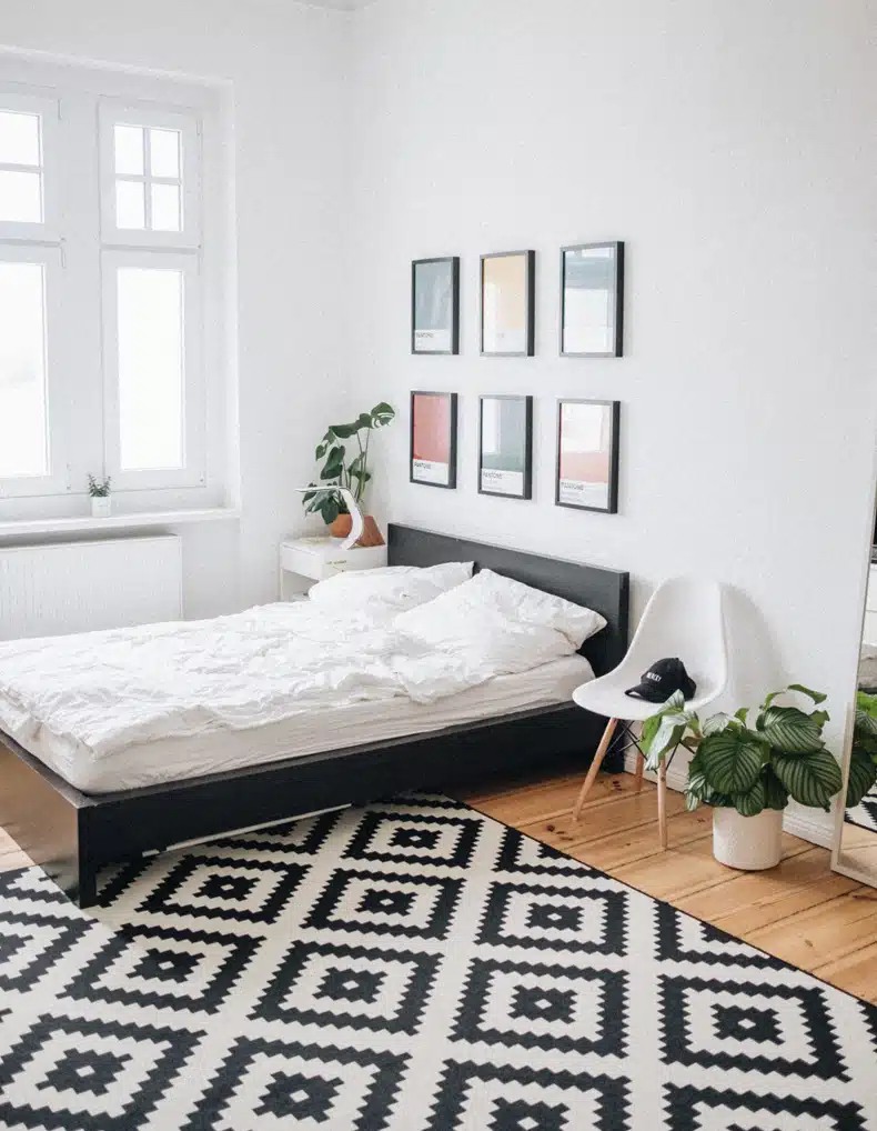 accent scandinavian nordic bedroom decor