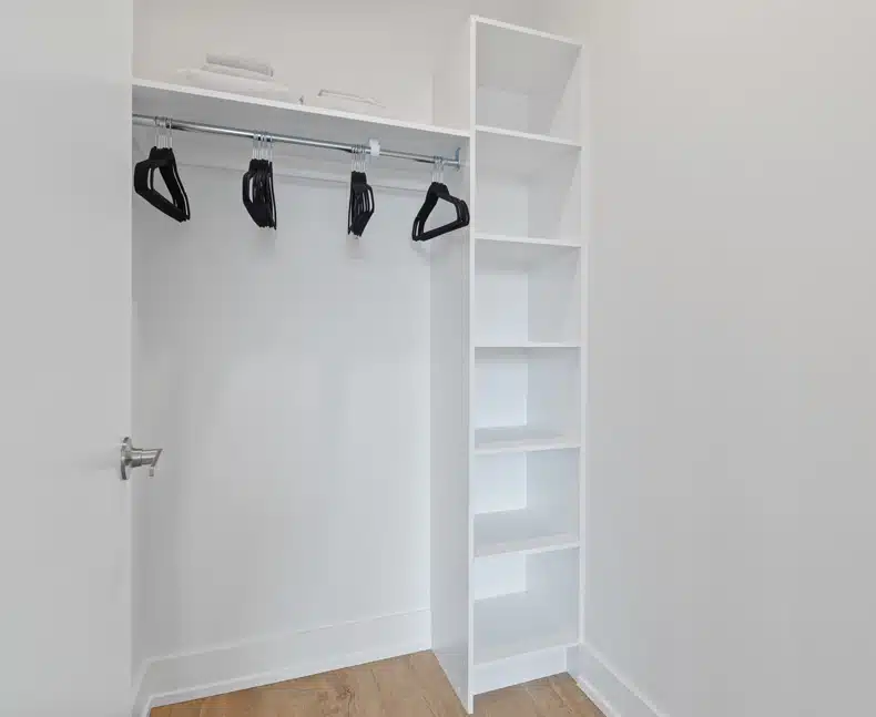 closet rod and shelf standard height is  72 inches from the ground