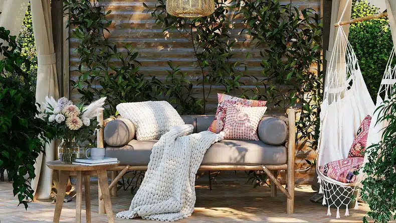 farmhouse front porch daybed
