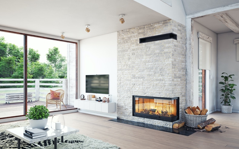 conceder the height of the ceiling to know the best height of your fireplace mantel hight