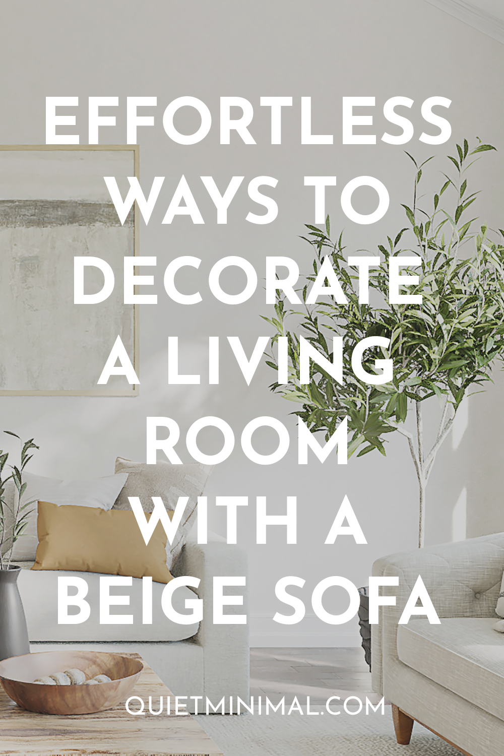 how to decorate a living room with a beige sofa