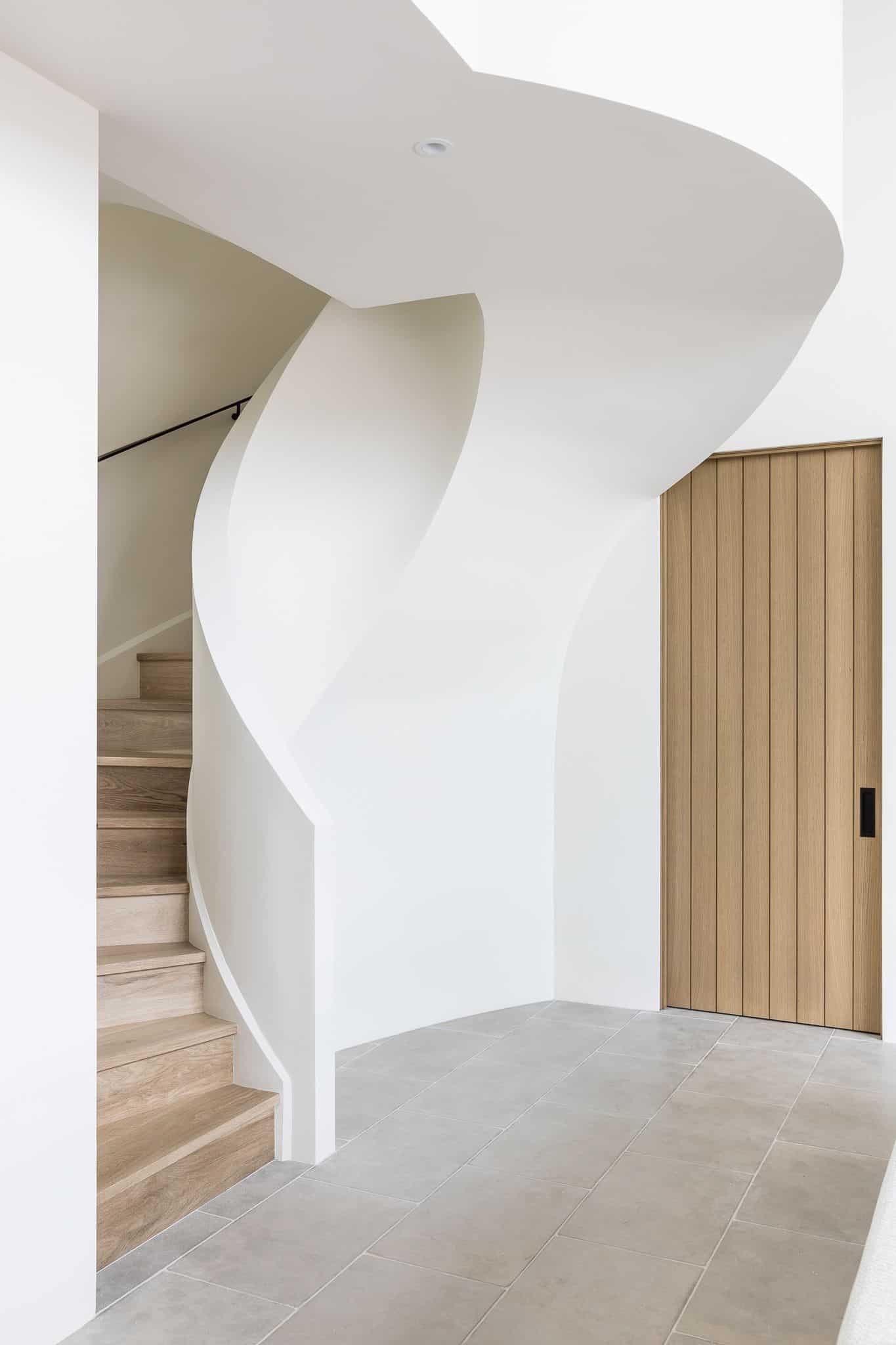 la Jolla project, contemporary minimalist home staircase
