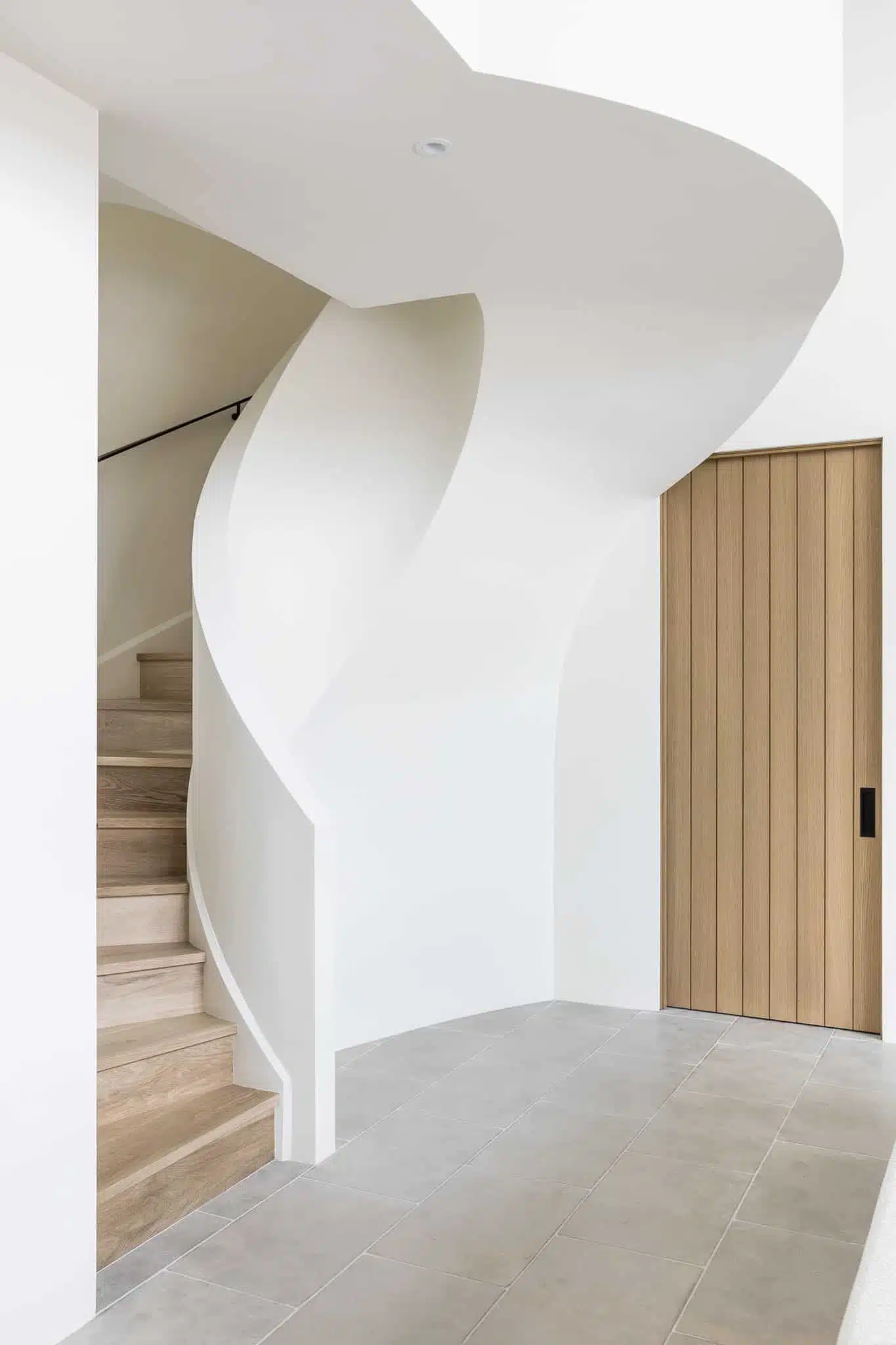 la Jolla project, contemporary minimalist home staircase