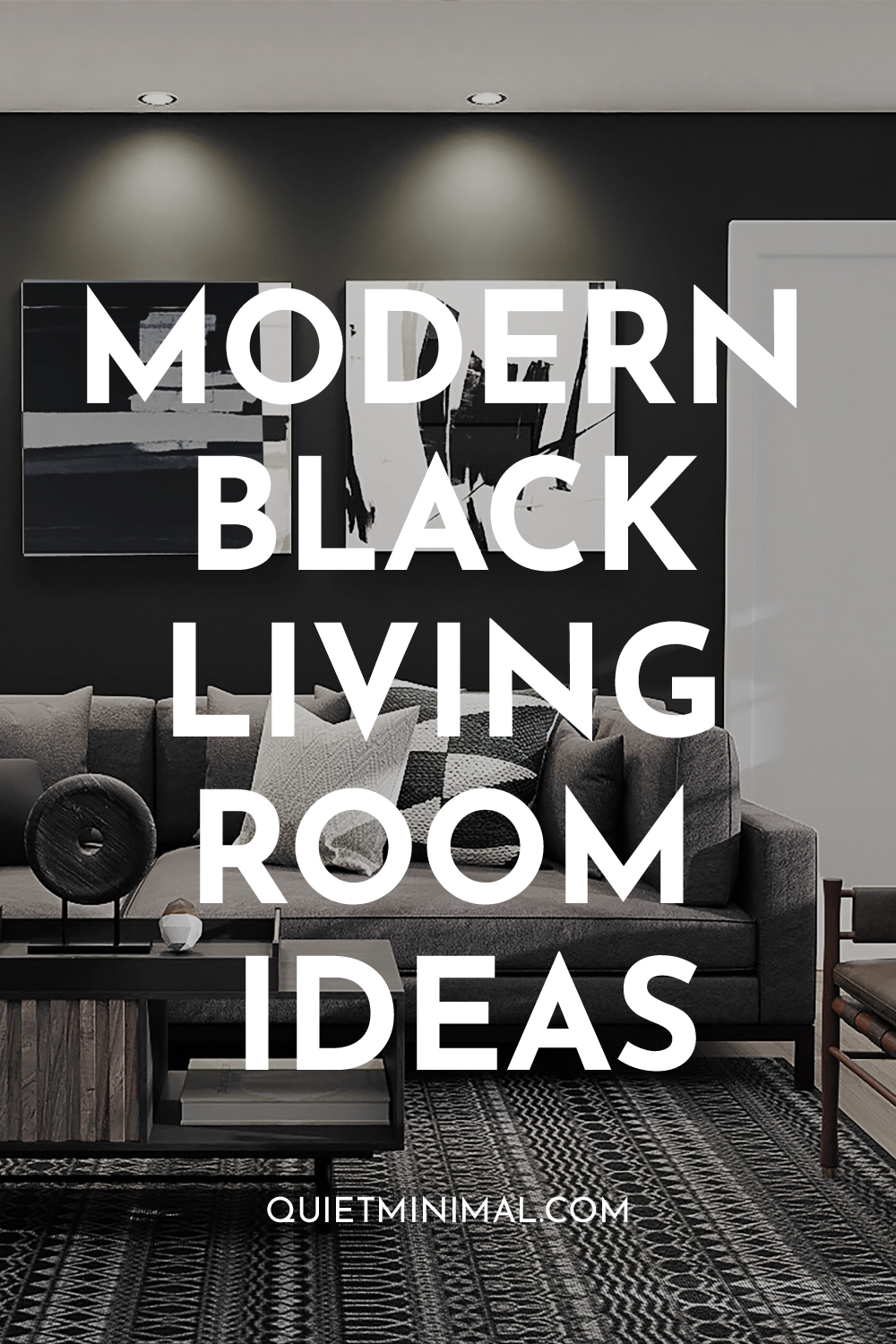 modern black living room ideas