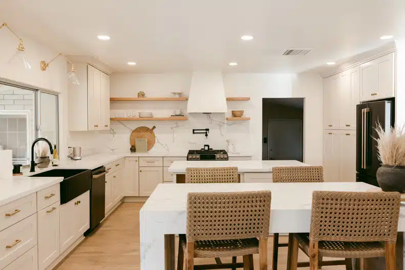 minimalist modern bohemian kitchen