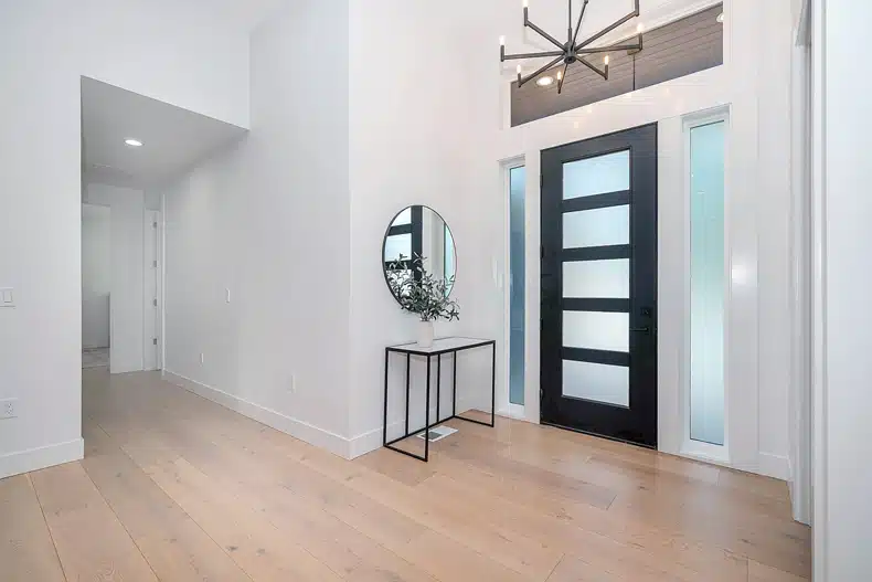 small foyer with white walls
