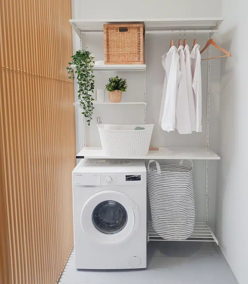 minimalist small laundry room layout