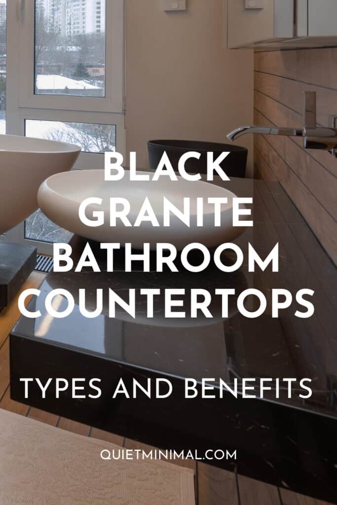 black granite bathroom countertops