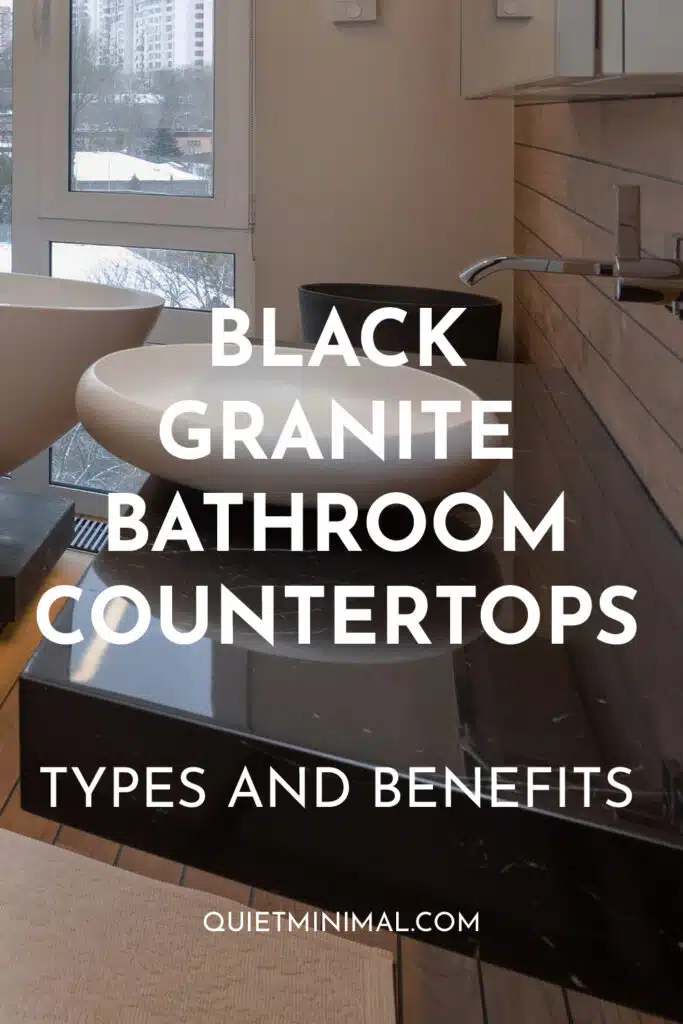 black granite bathroom countertops