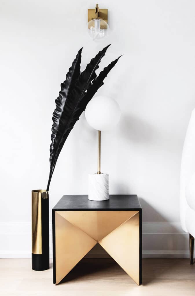 white and gold + classic black