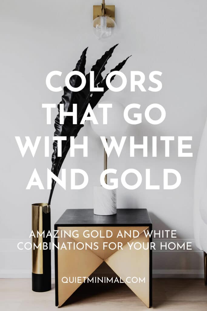 colors that go with white and gold