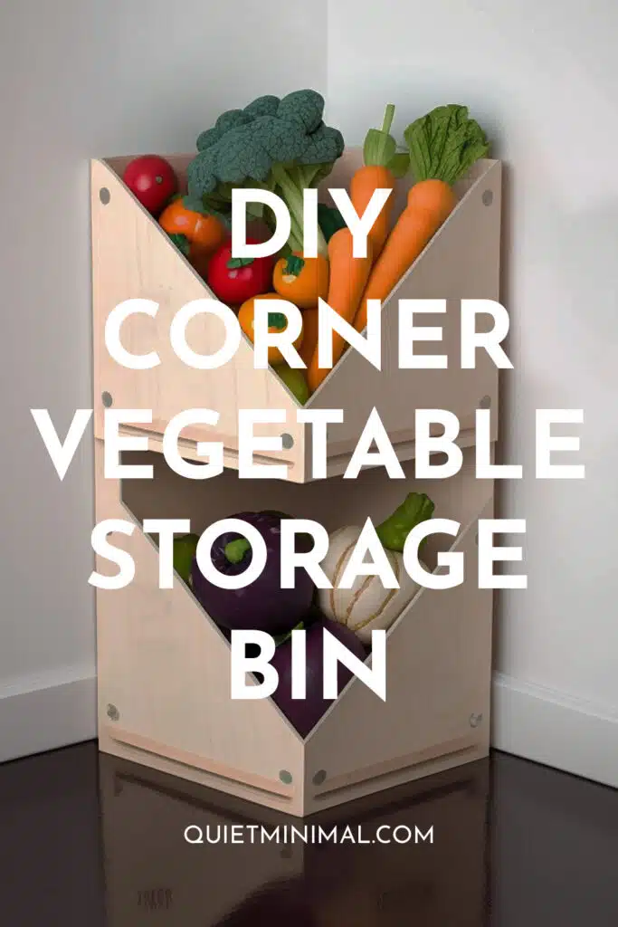DIY corner vegetable storage bin