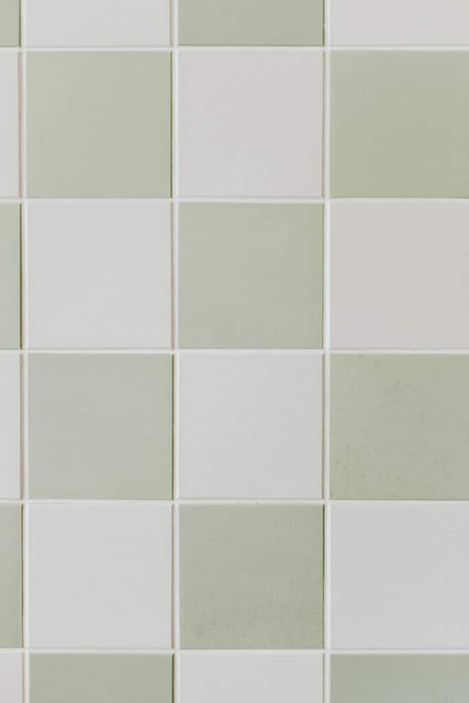 laundry room checkboard tiles 