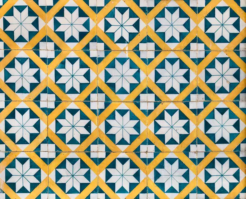 laundry room Moroccan ceramic tiles