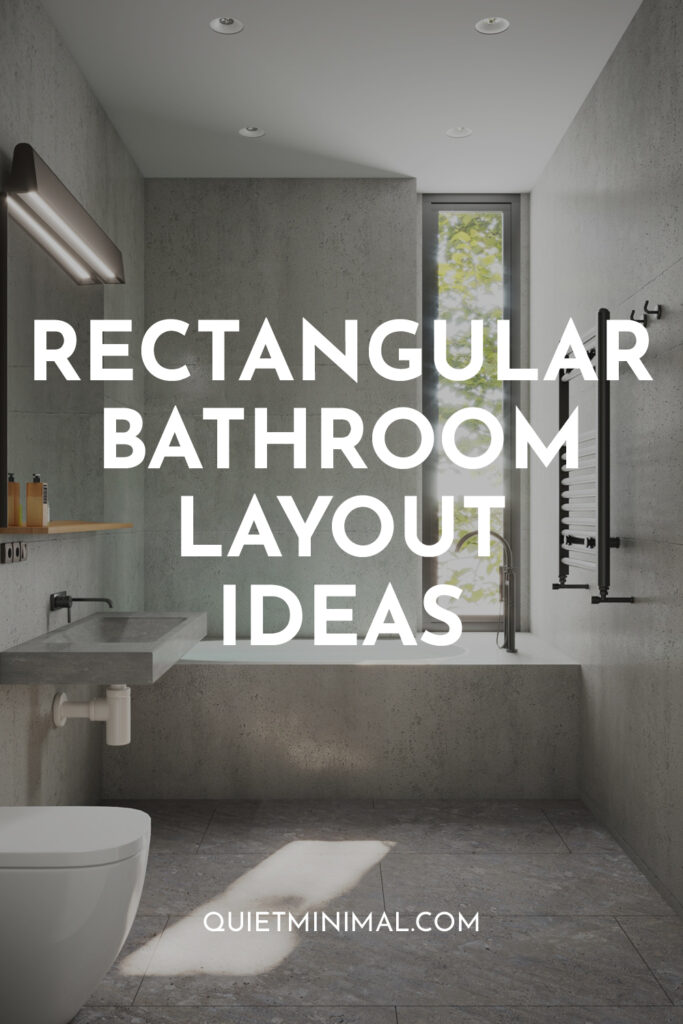 rectangular bathroom layout ideas