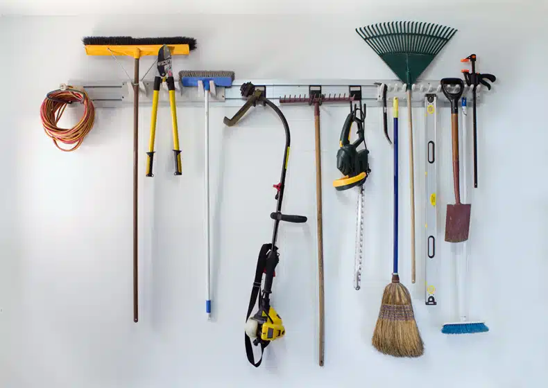 brooms and mops small garage storage ideas