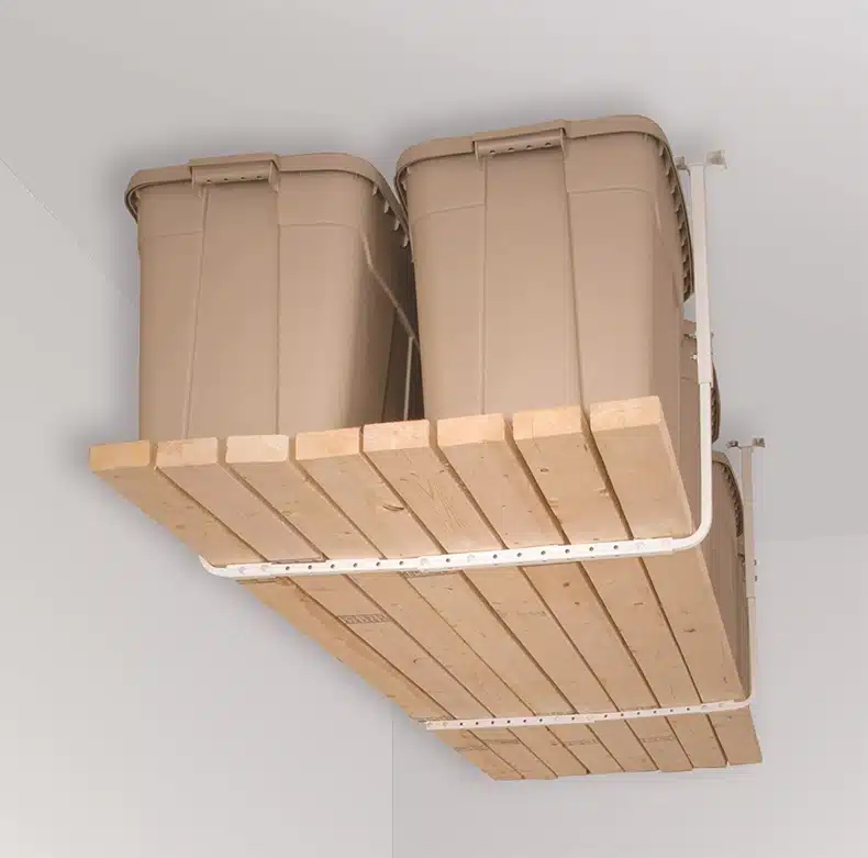 ceiling mounted garage storage idea