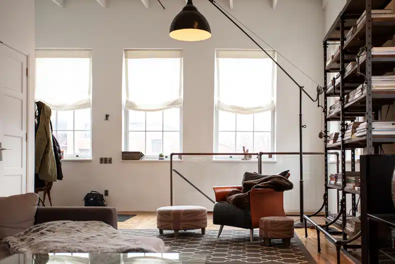 minimalist upstairs loft