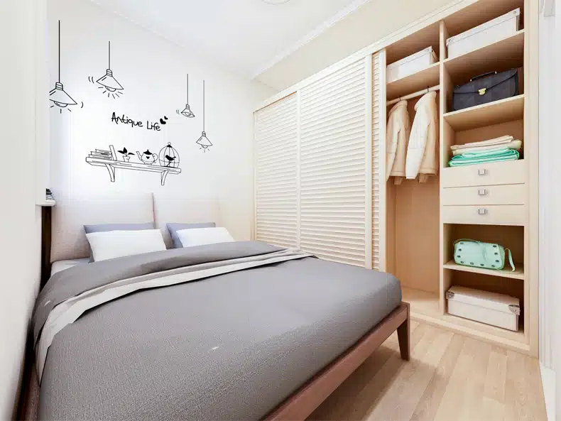 vertical space in a small bedroom