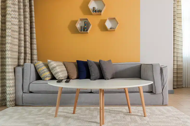 bright and bold color interior layout 
