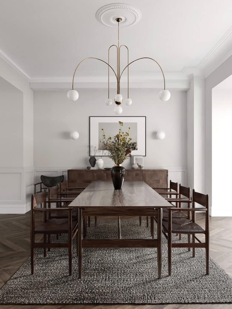 minimalist dining room rug 