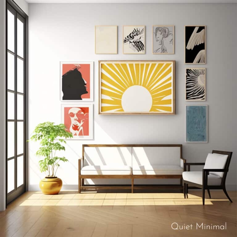 classic modern retro feel art wall