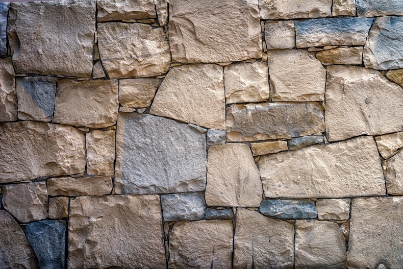 flint stone wall