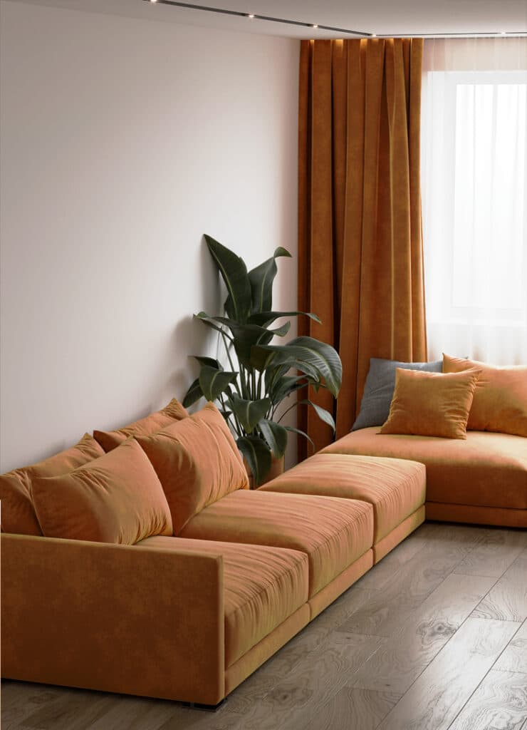 incorporating brown ochre in small spaces