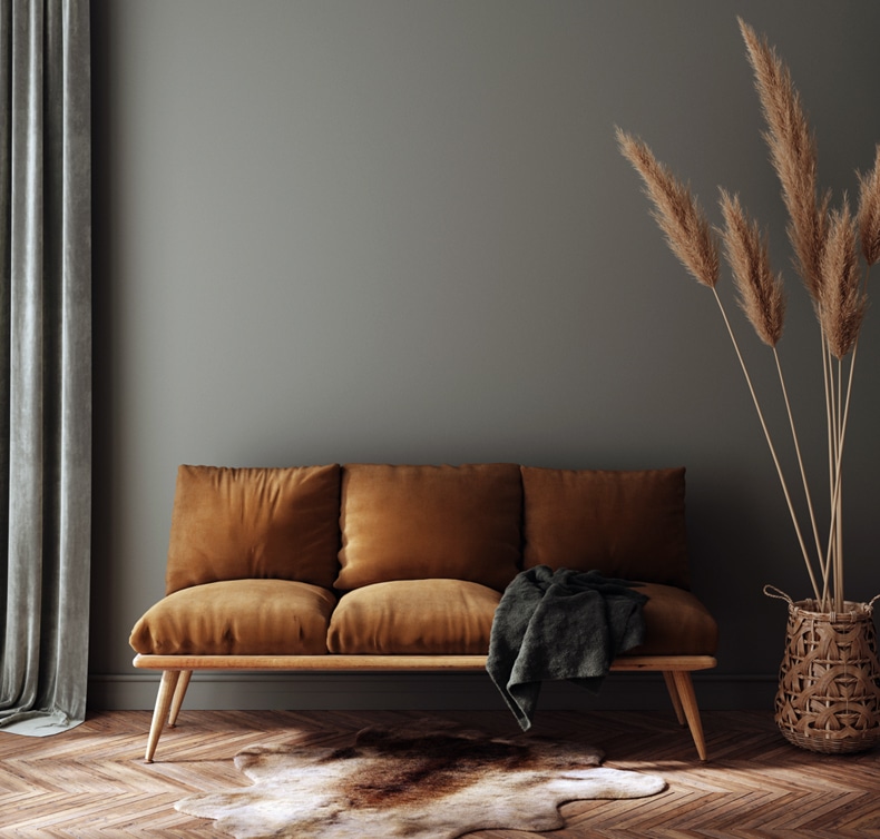 brown ochre color design idea